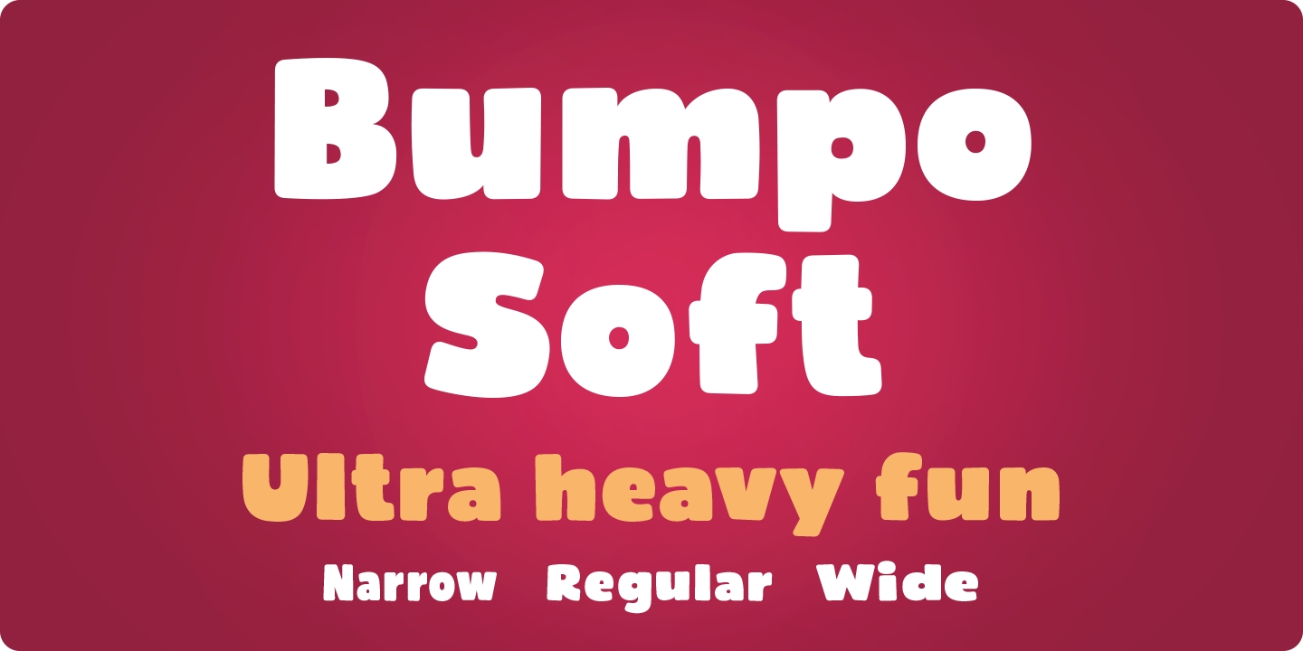 Bumpo Soft Font preview